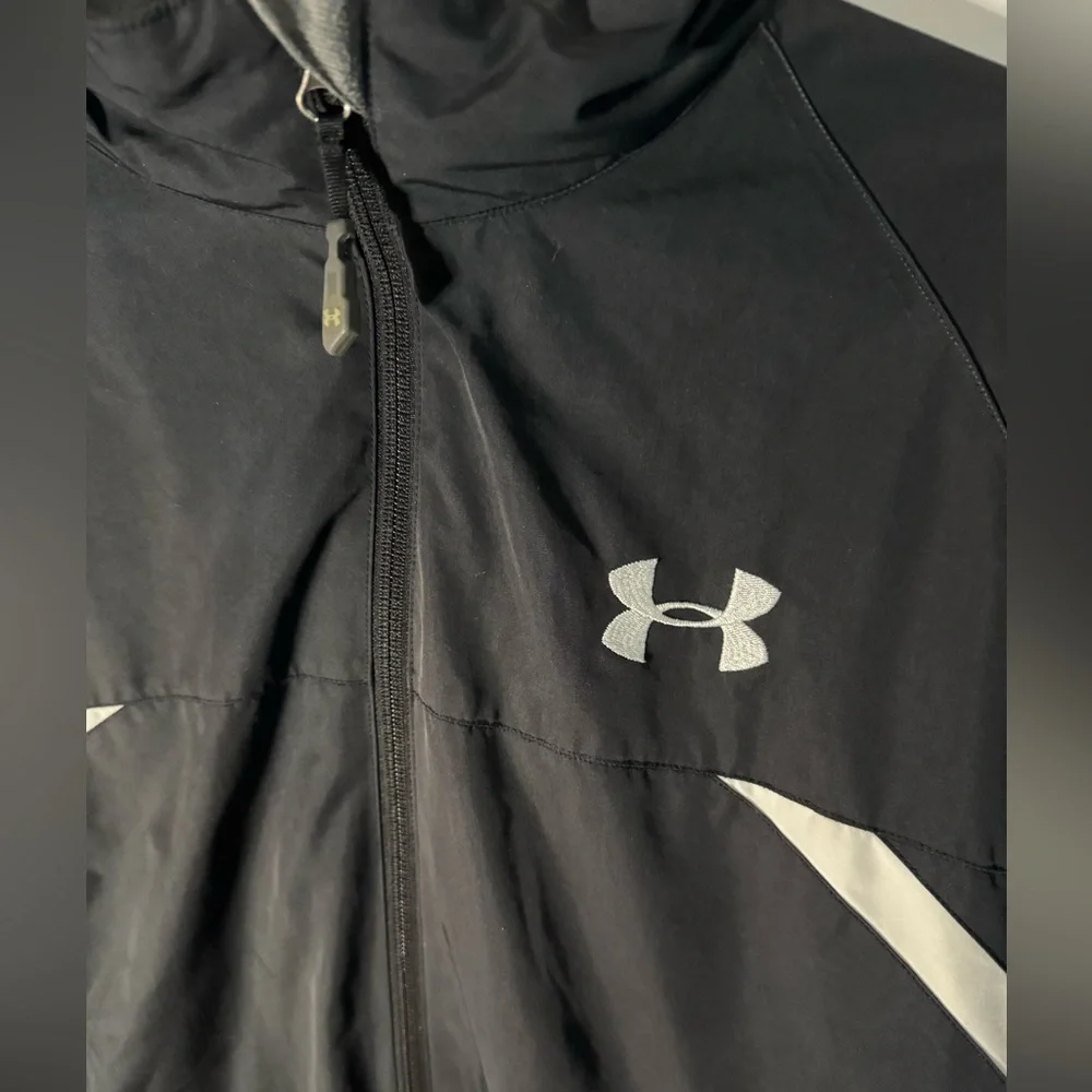 Vintage Y2K Under Armour fleece lined track sports jacket - L